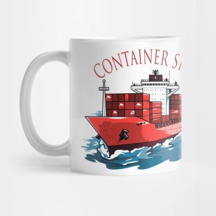 container ship Mug